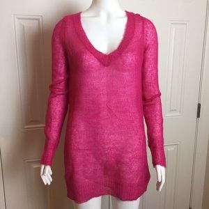 Mohair Tunic Sweater Magenta
